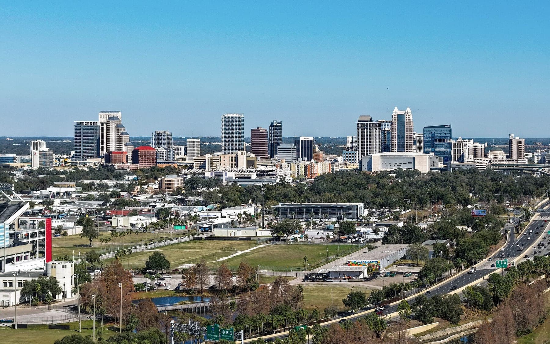 Downtown Orlando skyline in Florida