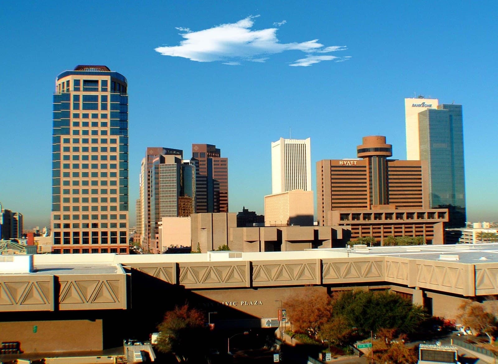 Phoenix skyline, photographed in 2004